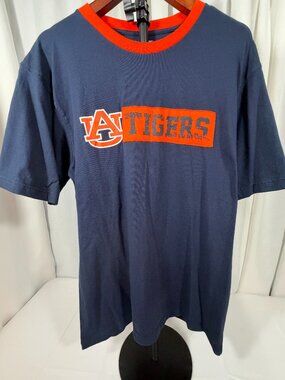 Colosseum Athletics Auburn Tigers War Eagle T-Shirt Blue Orange L